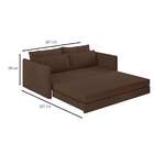 Sofá-cama Casal Luiza Suede Marrom