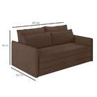 Sofá-cama Casal Luiza Suede Marrom