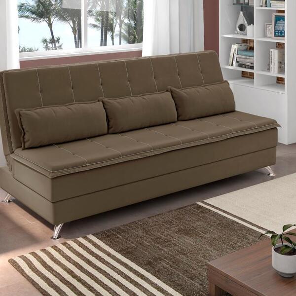 Sofá Cama Casal Luma 1,90m Capuccino - Xflex Sofás