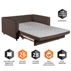 Sofá Cama Casal Marcelle Com 2 Lugares 150cm Com Pé De Madeir