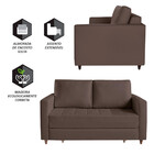 Sofá Cama Casal Marcelle Com 2 Lugares 150cm Com Pé De Madeir