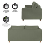 Sofá Cama Casal Marcelle Com 2 Lugares Em Bouclé E Pés De Mad