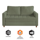 Sofá Cama Casal Marcelle Com 2 Lugares Em Bouclé E Pés De Mad