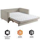 Sofá Cama Casal Marcelle Com 2 Lugares Em Bouclé E Pés De Mad