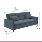 Sofá Cama Casal Para Apartamento 213 Cm Pillow Espuma Mola Pé