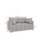 Sofá Cama Casal Para Sala De Estar 02 Lugares 167cm Madri Pal