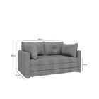 Sofá Cama Casal Para Sala De Estar 02 Lugares 167cm Madri Yes