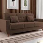 Sofá Cama Casal Reclinável Com Baú Pamela - Veludo Turkey Cho