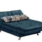 Sofá Cama Casal Reclinável Maria - Veludo Azul Marinho Almof.