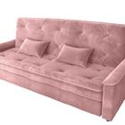 Sofá Cama Casal Reclinável Nanda - Veludo Turkey Rose