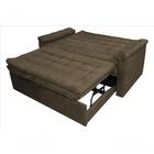 Sofá Cama Casal Reclinável Roxane - Veludo Marrom Escuro