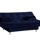 Sofá Cama Casal Reclinável Salomé - Veludo Azul Marinho