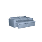 Sofá Cama Casal Retrátil E Reclinável Em Linho Sofatec