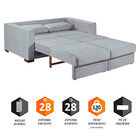 Sofa Cama Casal Sofia 2 Lugares 170cm Com Pés De Madeira Tale