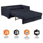 Sofa Cama Casal Sofia 2 Lugares 170cm Com Pés De Madeira Tale