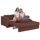 Sofa Cama Casal Sofia 2 Lugares 170cm Com Pés De Madeira Tale