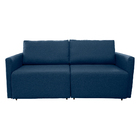 Sofá Cama Catar 210 Cm Encosto Reclinável Veludo Azul Marinho