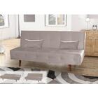 Sofá Cama Cindy Reclinável 3 Lugares - Veludo Light Bege