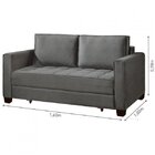 Sofá Cama Com 2 Lugares Leon  Grafite