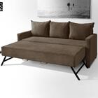 Sofa Cama Com Auxiliar Com Opção De Elevação Dubai Marrom A93