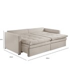 Sofá Cama Com Baú 220cm Ravena A Melhor . Bege