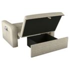 Sofá Cama Com Baú 2 Lugares Harry Veludo Millenium