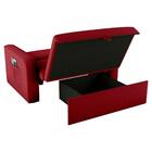 Sofá Cama Com Baú 2 Lugares John Veludo Maserati Vermelho