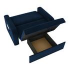 Sofá Cama Com Baú 2 Lugares Numey Suede Azul