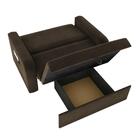 Sofá Cama Com Baú 2 Lugares Numey Suede Cappuccino