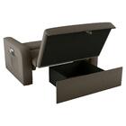 Sofá Cama Com Baú 2 Lugares Numey Veludo Maserati Marrom