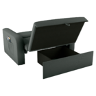 Sofá Cama Com Baú 2 Lugares Raheny Veludo Maserati Cinza