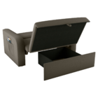 Sofá Cama Com Baú 2 Lugares Raheny Veludo Maserati Marrom