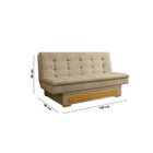 Sofa Cama Com Baú Berilo Espresso Móveis Bege