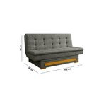 Sofa Cama Com Baú Berilo Espresso Móveis Cinza