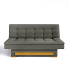 Sofa Cama Com Baú Berilo Espresso Móveis Cinza