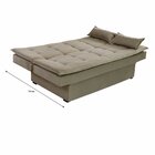 Sofá Cama Com Baú Búzios Bege Claro