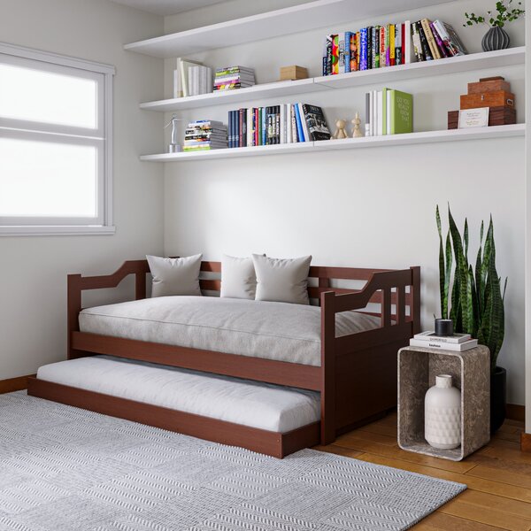 Sofá Cama Com Cama Auxiliar 3 Lugares Firme Em Madeira Castan