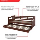 Sofá Cama Com Cama Auxiliar 3 Lugares Firme Em Madeira Castan