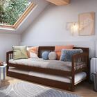 Sofá-cama Com Cama Auxiliar De Madeira Maciça Para Colchão 78