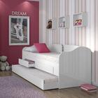 Sofá Cama Com Cama Auxiliar E 2 Gavetas - Branco