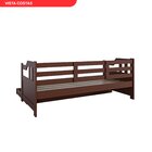 Sofá Cama Com Cama Auxiliar Em Madeira Maciça Zurique Castanh