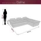 Sofá Cama Com Chaise 2 Lugares Reclinável Dafne Matrix Vermel