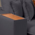 Sofá Cama Com Molas Ensacadas Maria 2.20 Mts Cinza Chumbo