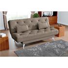 Sofá Cama Com Revestimento Suede E Pés De Metal - Linoforte N