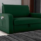 Sofá Cama Daiane 2 Lugares Com Baú Veludo Maserati Verde Matr