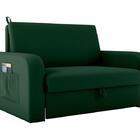 Sofá Cama Daiane 2 Lugares Com Baú Veludo Maserati Verde Matr