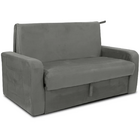 Sofá Cama Daiane Com Baú 2 Lugares 140cm Cor Cinza