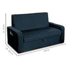 Sofá-cama Daiane Veludo Light Petróleo