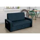 Sofá-cama Daiane Veludo Light Petróleo