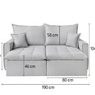 Sofá Cama Dallas 190 Cm Sem Caixa Marfim